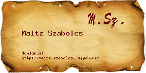 Maitz Szabolcs névjegykártya