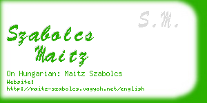 szabolcs maitz business card